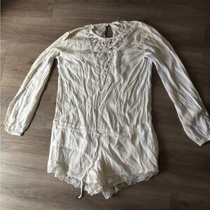 Olivaceous Cream Lace Detail Garment